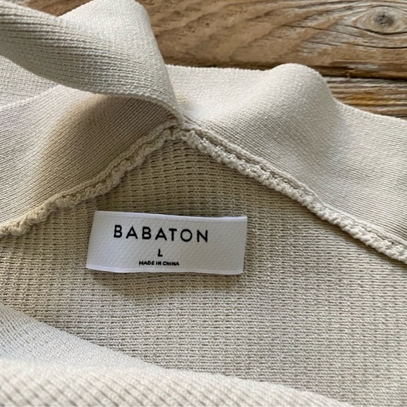 Aritzia Babaton Sculpt Knit Criss Cross Cropped Tank Matte Pearl Women's Large - Picture 7 of 12